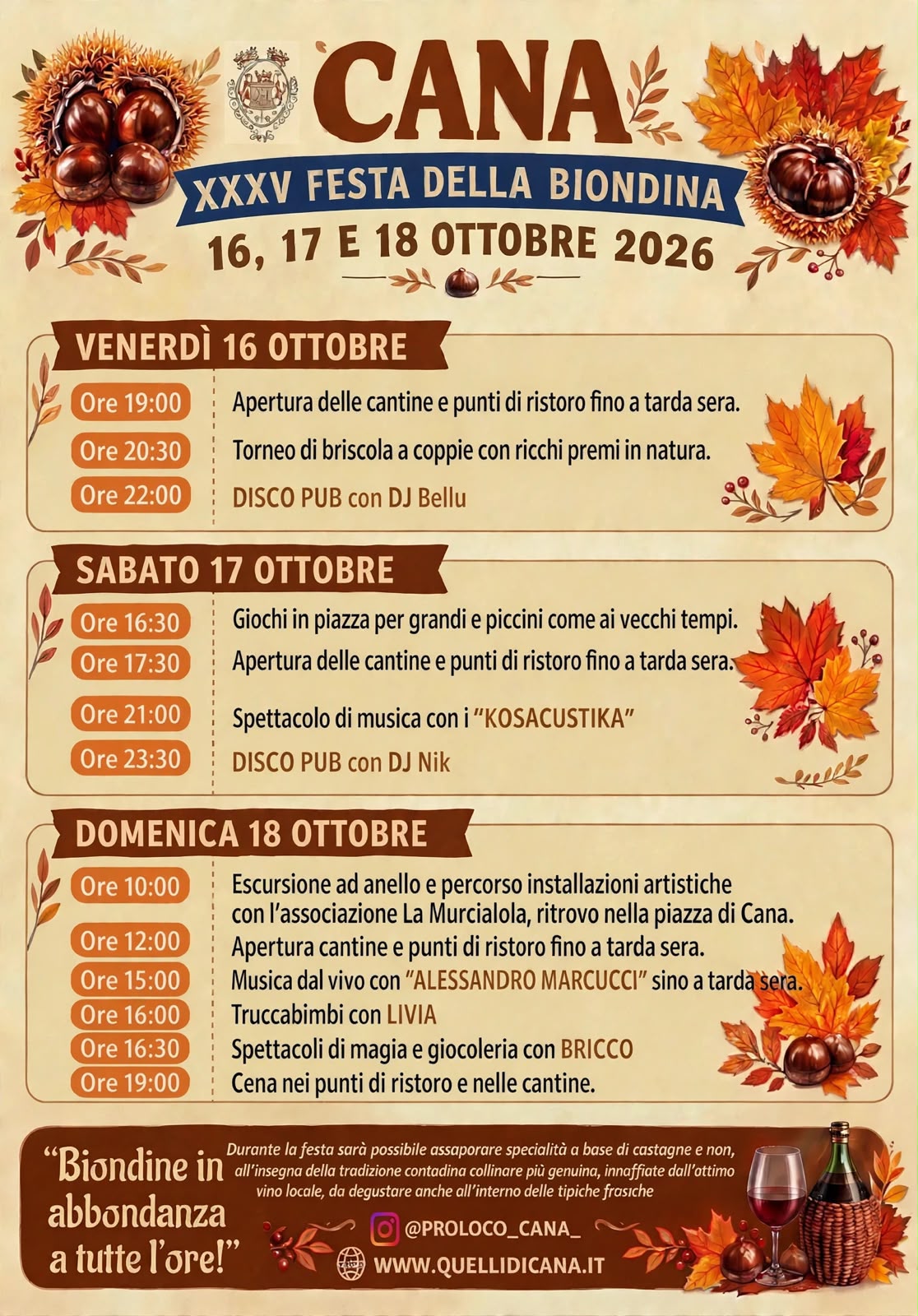 A Cana di Roccalbegna<br>arrivano le Biondine!