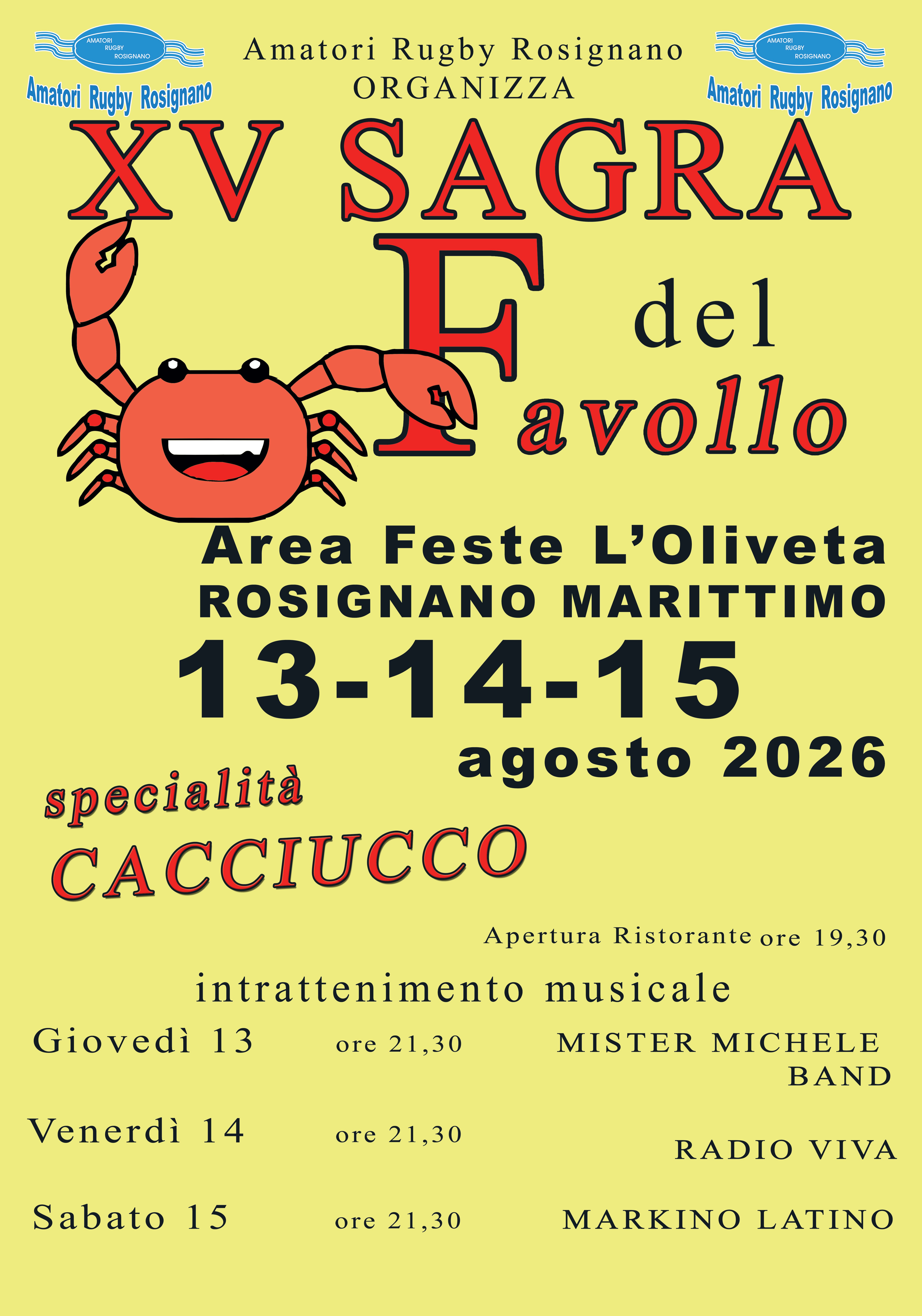 A Rosignano Marittimo<br>Favollo e Cacciucco...<br>vi lascerannno di stucco!