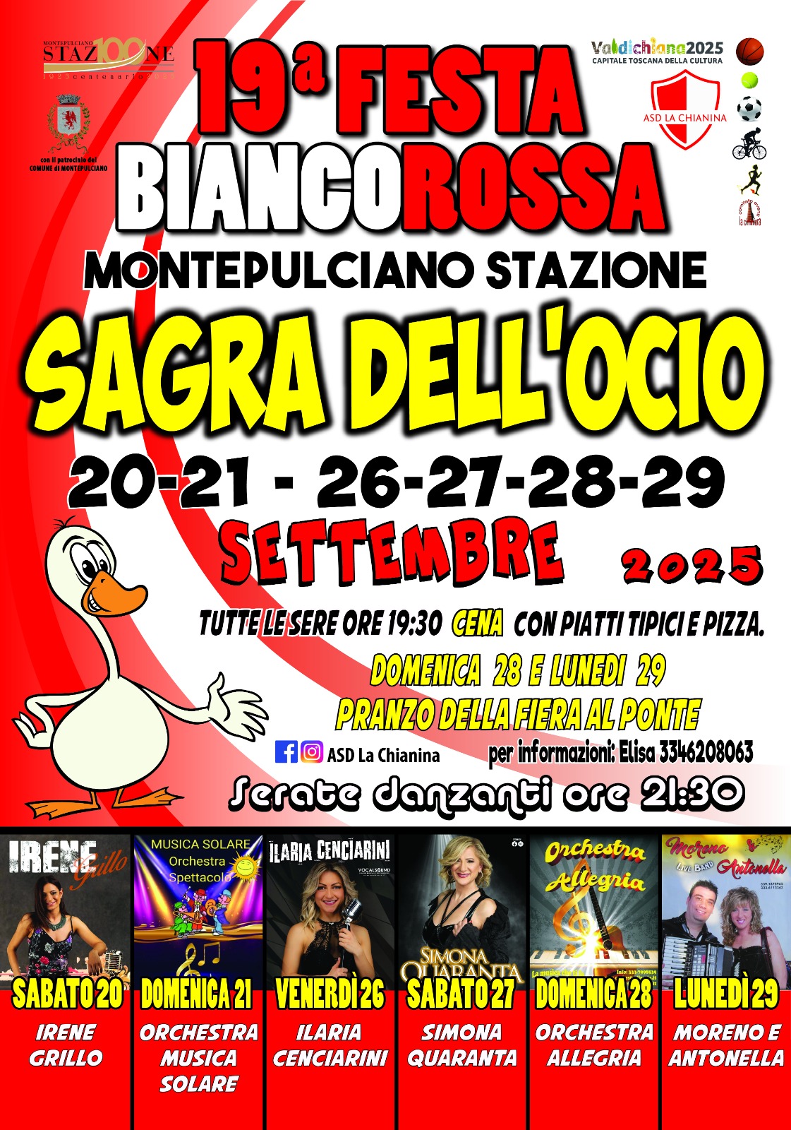 A Montepulciano Stazione<br>sei serate all'insegna dell'Ocio!